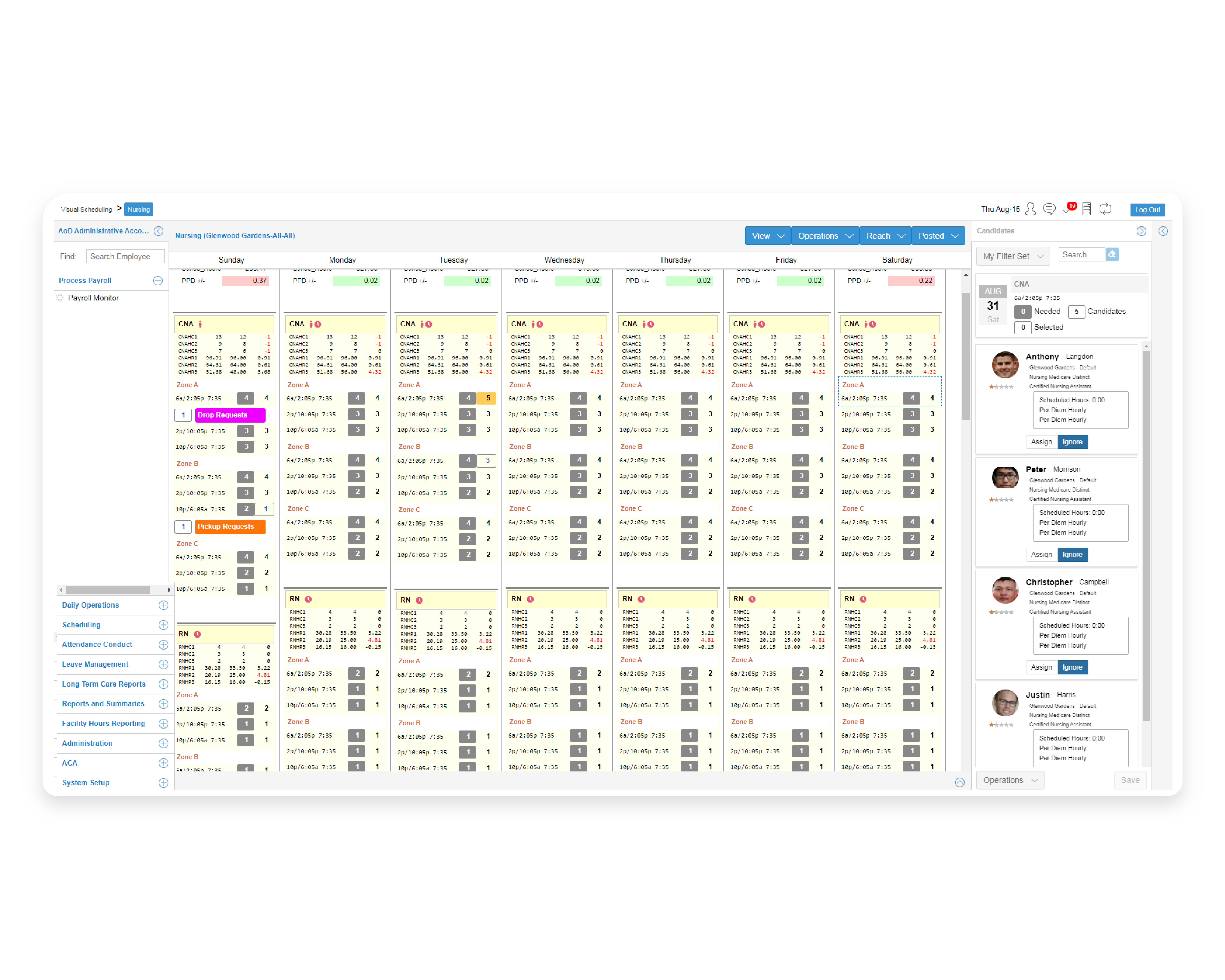 screenshot of Attendance on Demand